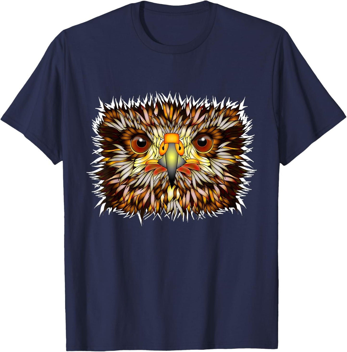 Beautiful Hawk Lover Hawk Eyes Nature Outdoor Wildlife T-Shirt - T-Shirt | Navy