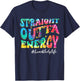 Straight Outta Energy Tie Dye Lunch Lady Life Students T-Shirt - T-Shirt | Navy