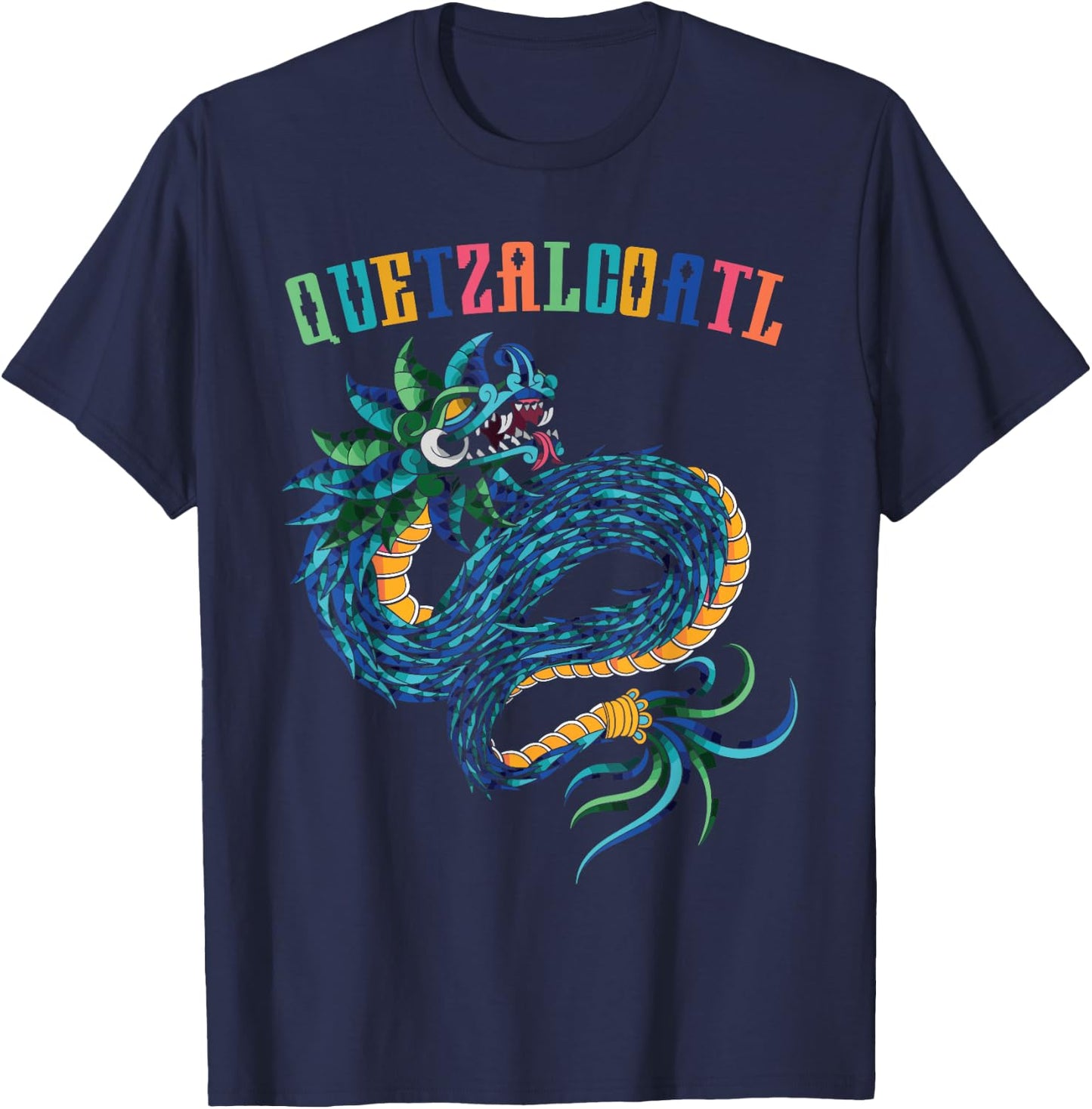 Aztec God Quetzalcoatl Cool Snake Dragon Inca Maya Gifts T-Shirt - T-Shirt | Navy