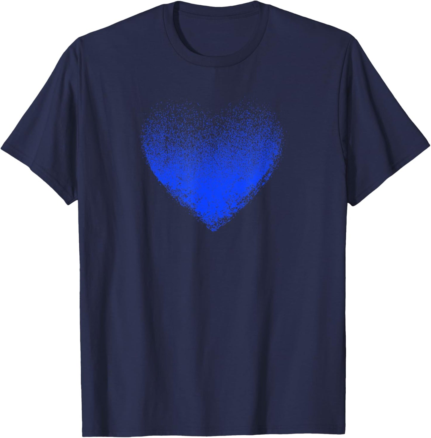 Blue Heart , black T-Shirt - T-Shirt | Navy