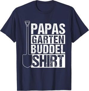 Papas Garden Buddelshirt Gardener Father's Day Gift , black T-Shirt - T-Shirt | Navy
