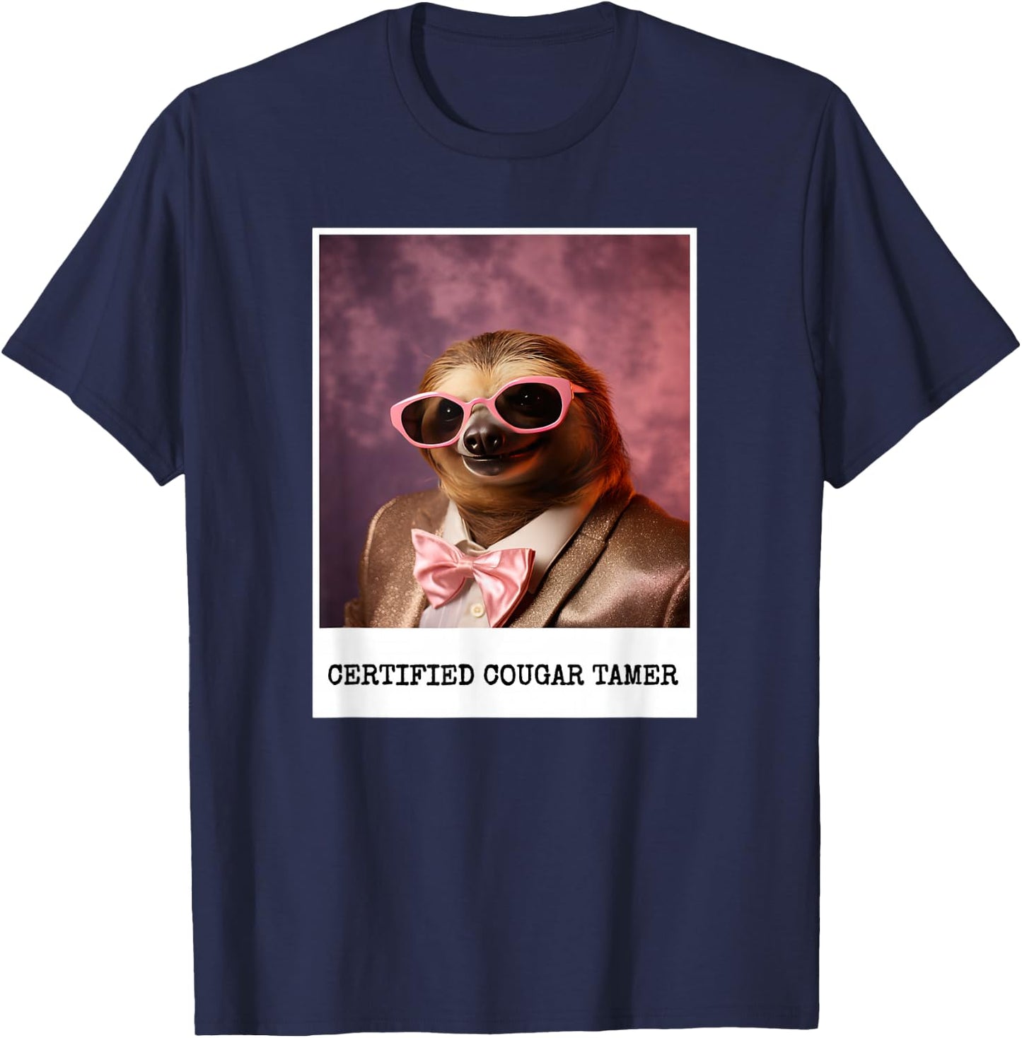 Cougar Bait I Love Older Women Certified Cougar Tamer T-Shirt - T-Shirt | Navy