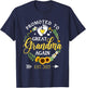 Promoted to Great Grandma Again 2025 Pregnancy Announcement T-Shirt - T-Shirt | Navy
