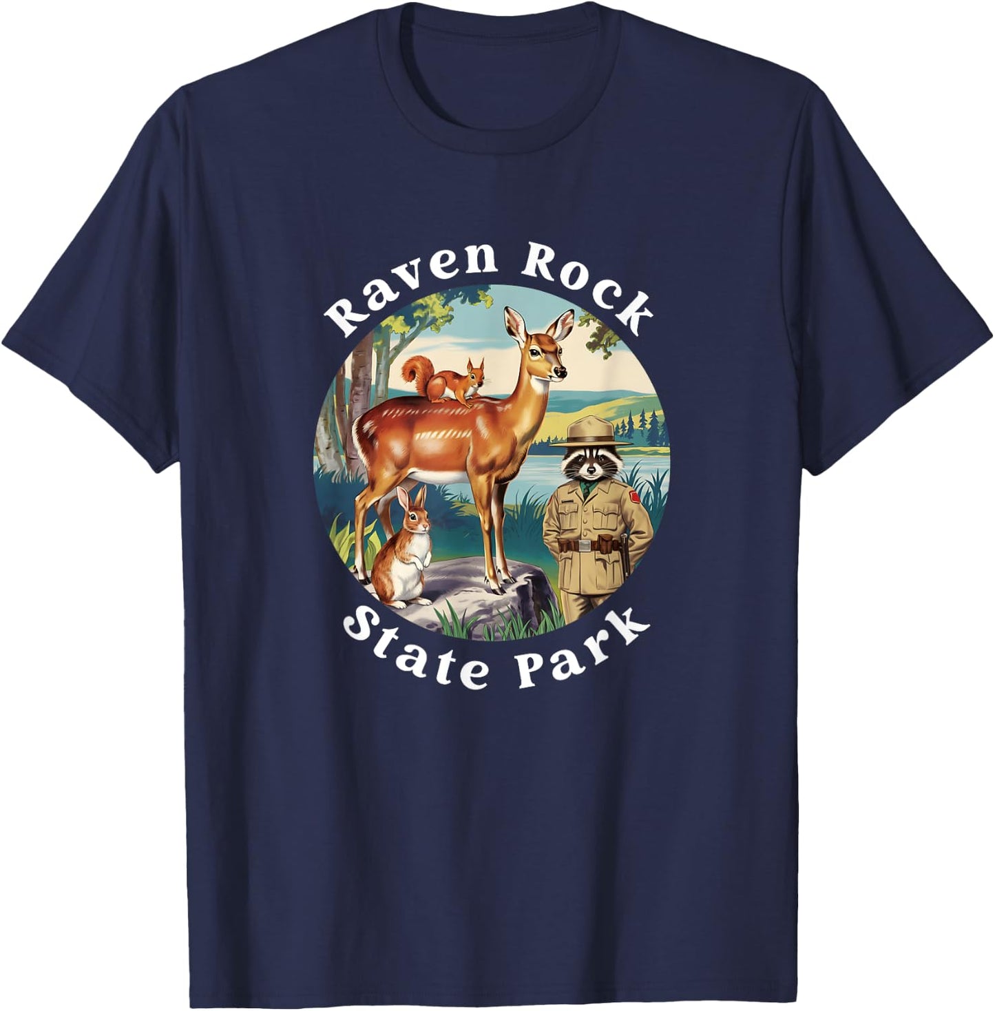 Retro Raven Rock State Park North Carolina Vacation Souvenir T-Shirt - T-Shirt | Navy
