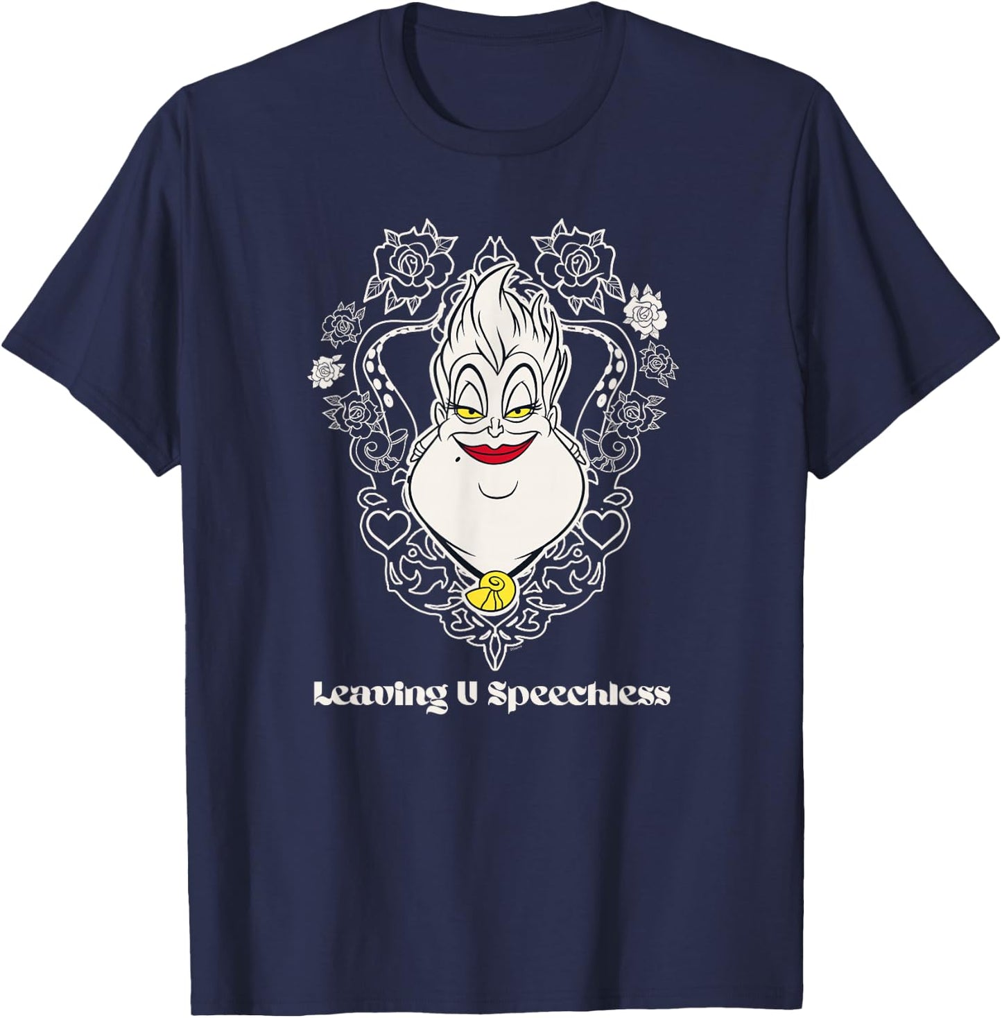 Disney Villains Ursula Little Mermaid Leaving U Speechless T-Shirt - T-Shirt | Navy