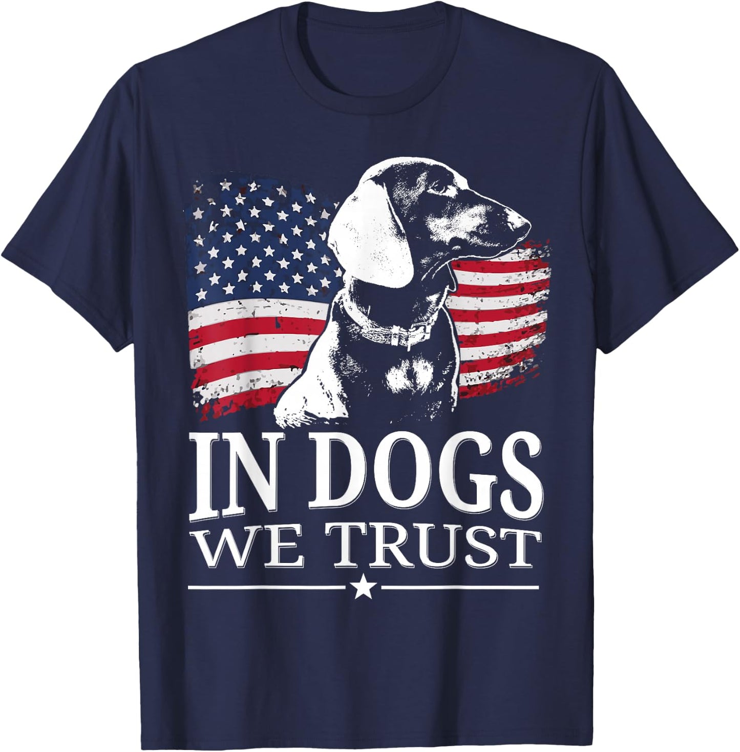 Dachshund Doxie Wiener Sausage Dog T-Shirt - T-Shirt | Navy