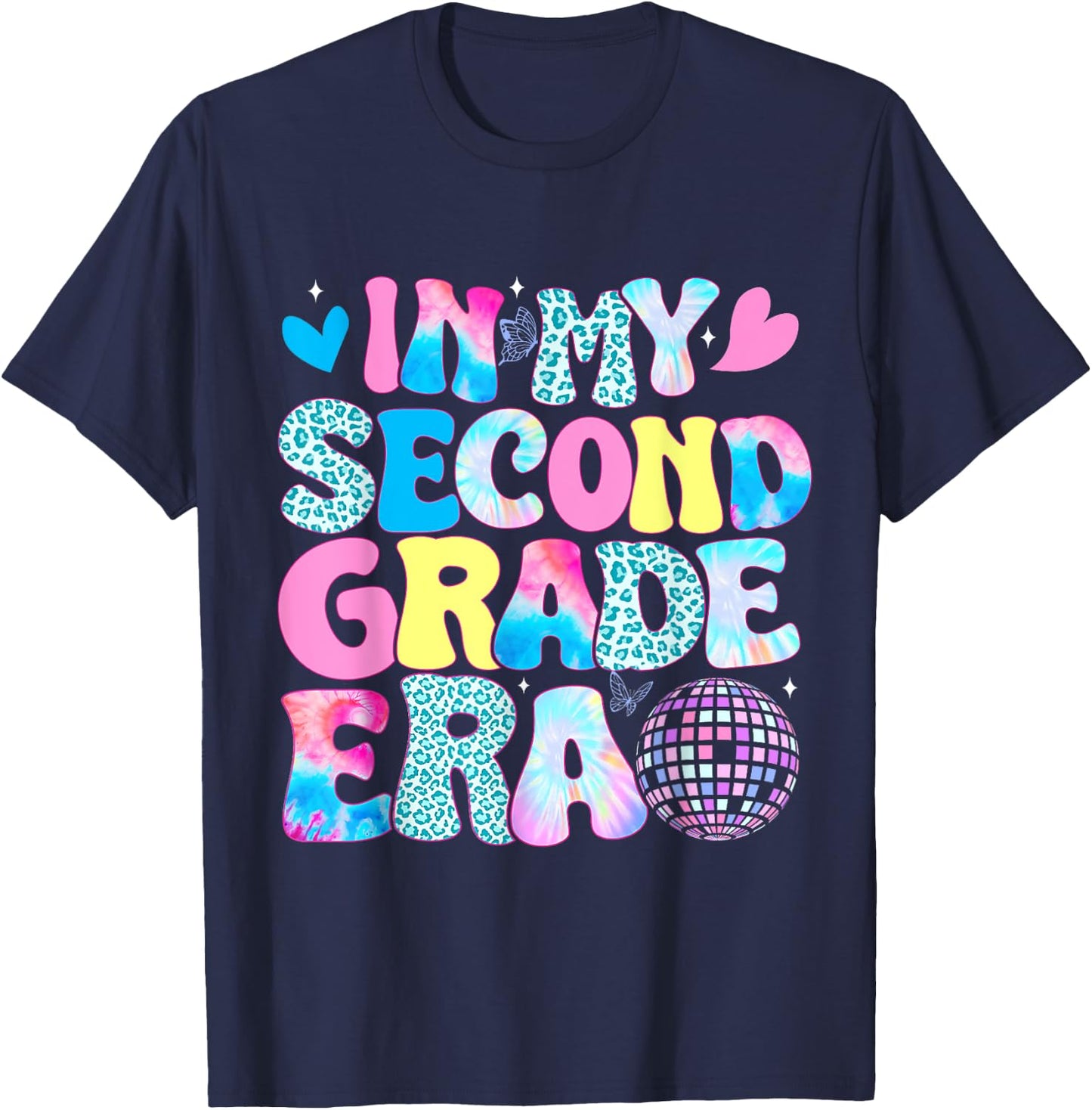 In My Second Grade Era 2nd Grade Girl Teacher Back to School T-Shirt - T-Shirt | Navy