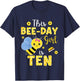 This Bee-Day Girl Is Ten 10 Years Old 10th Birthday Kids T-Shirt - T-Shirt | Navy