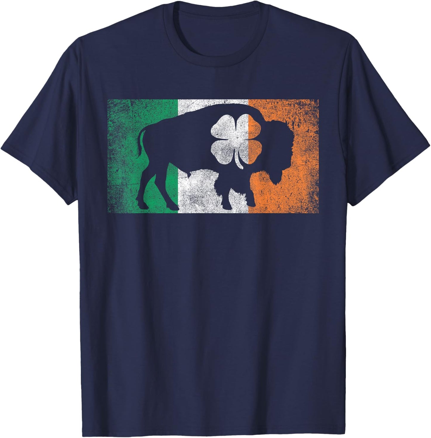 Buffalo - Shamrock St. Patrick's Day Irish Flag T-Shirt - T-Shirt | Navy