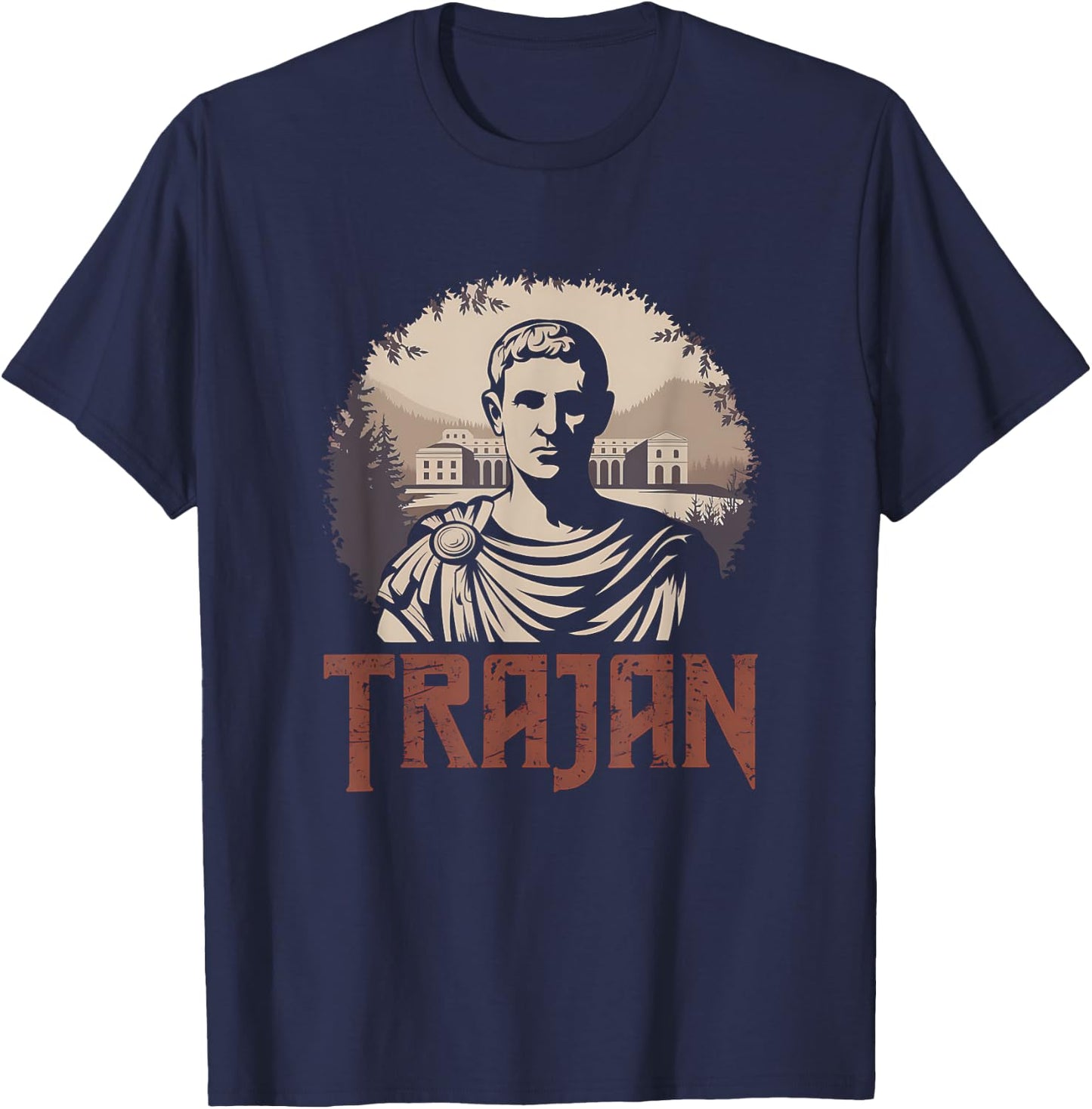 Trajan Ancient Roman Emperor T-Shirt - T-Shirt | Navy