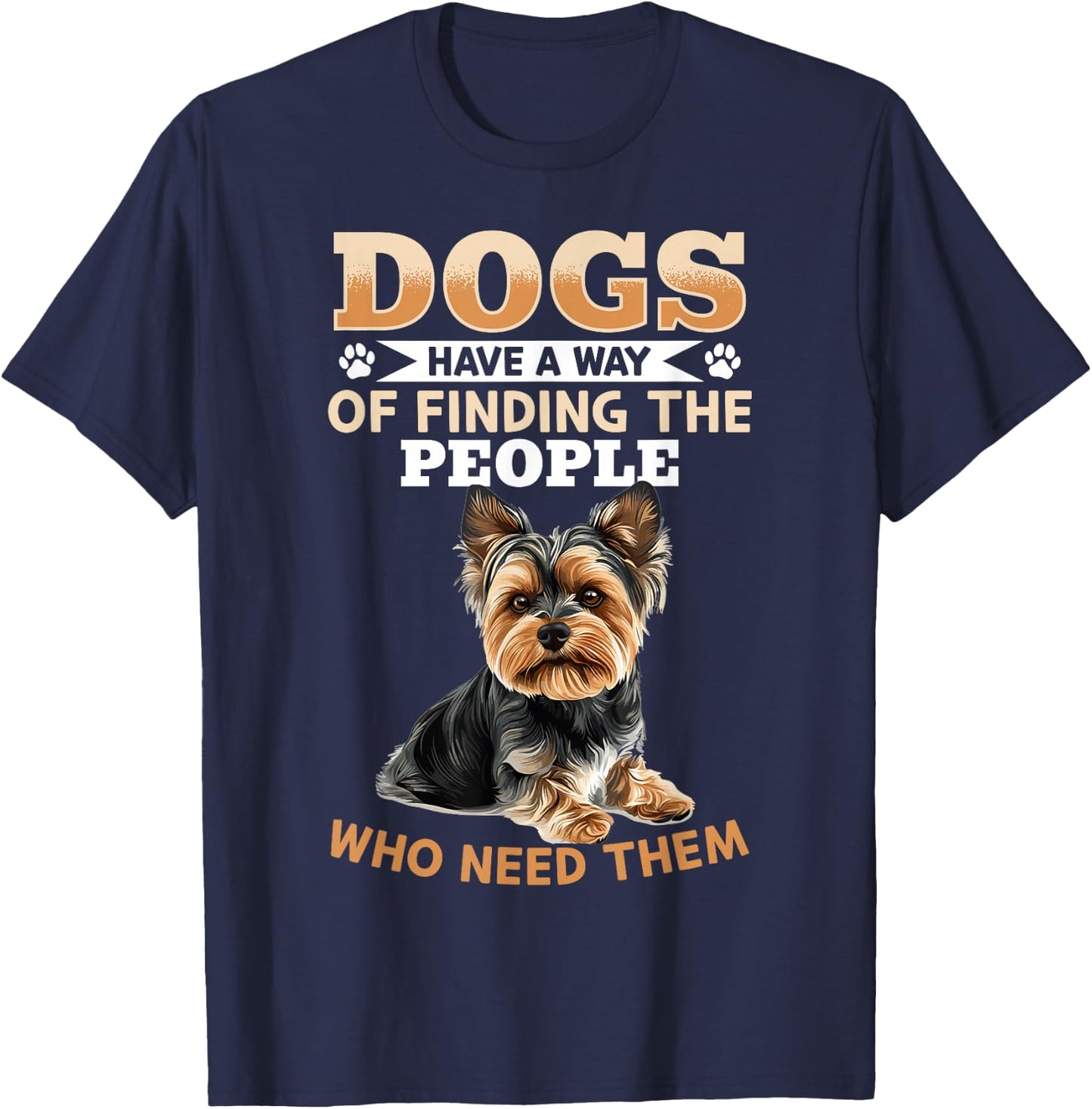 Yorkshire Terrier Yorkie Dog Owner T-Shirt - T-Shirt | Navy