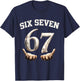 Six Seven 67 Meme Lustiges Zahlen Design Für Kinder Teenager T-Shirt - T-Shirt | Navy