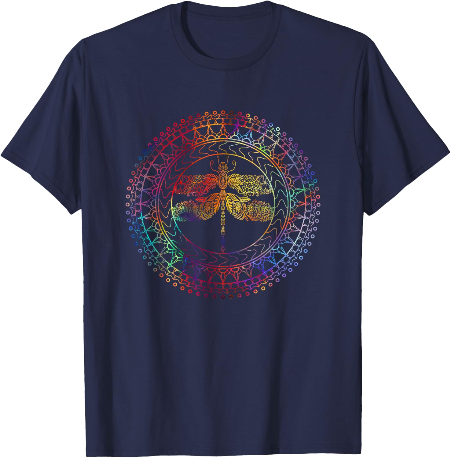 Fuzzy Blindspot Women's Dragonfly Spirit Animal , Black, Small T-Shirt - T-Shirt | Navy