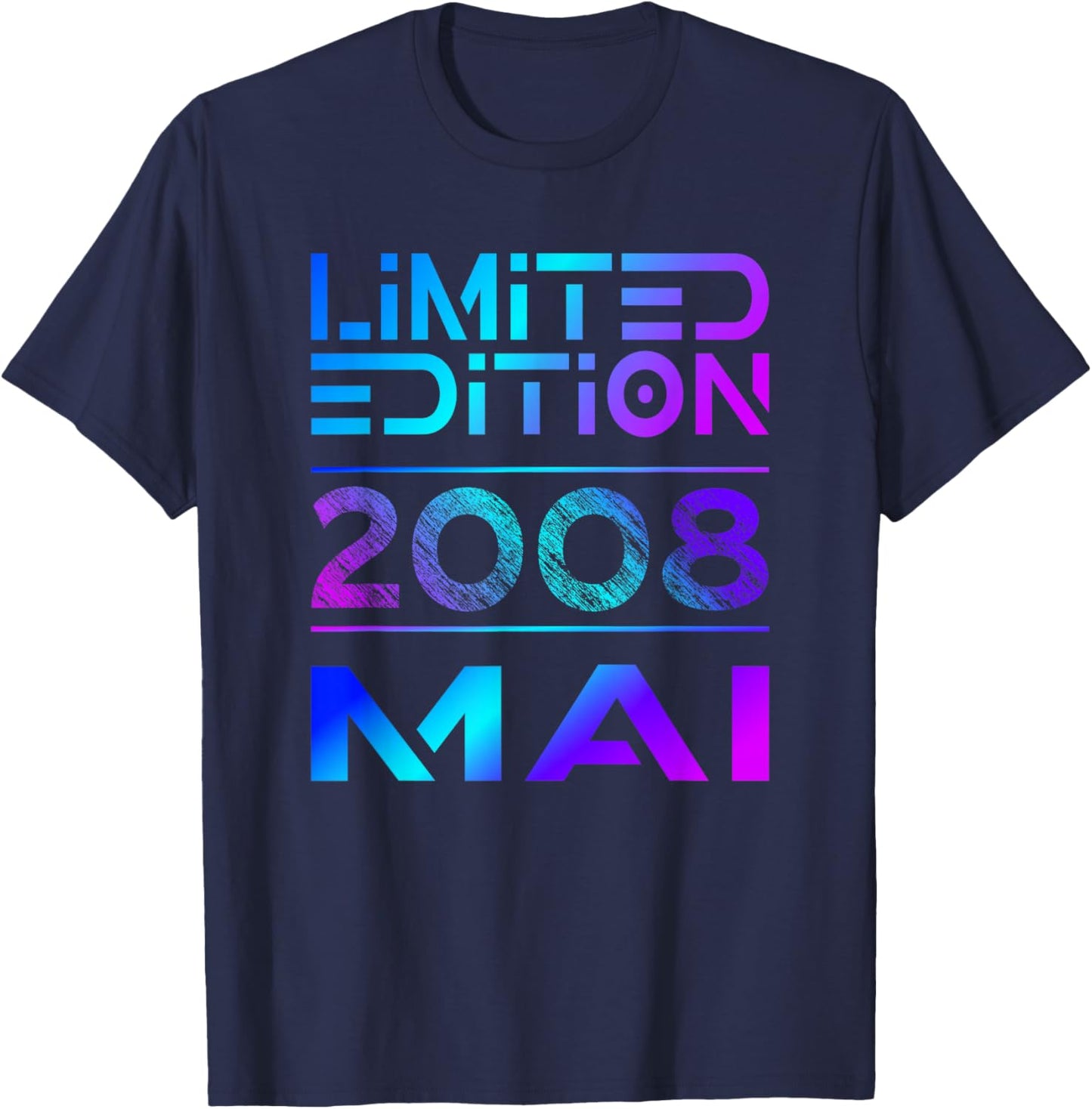 Limited Edition Mai 2008 Junge Mädchen 18. Geburtstag T-Shirt - T-Shirt | Navy