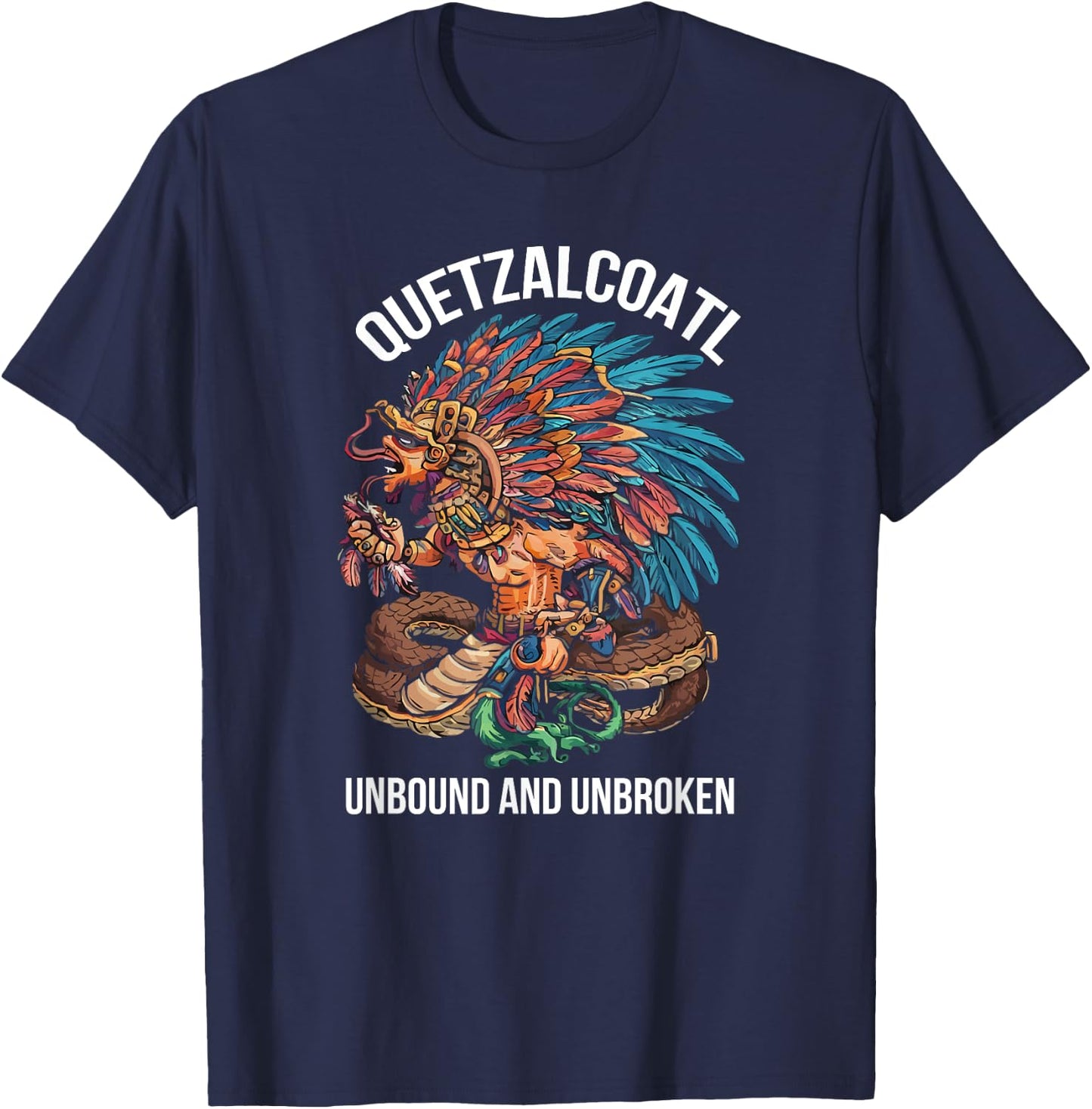 Aztec God Aztec Culture Mayan Indigenous Quetzalcoatl T-Shirt - T-Shirt | Navy