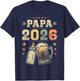 Papa 2026, Frischgebackener Vater, Erster Vatertag T-Shirt - T-Shirt | Navy