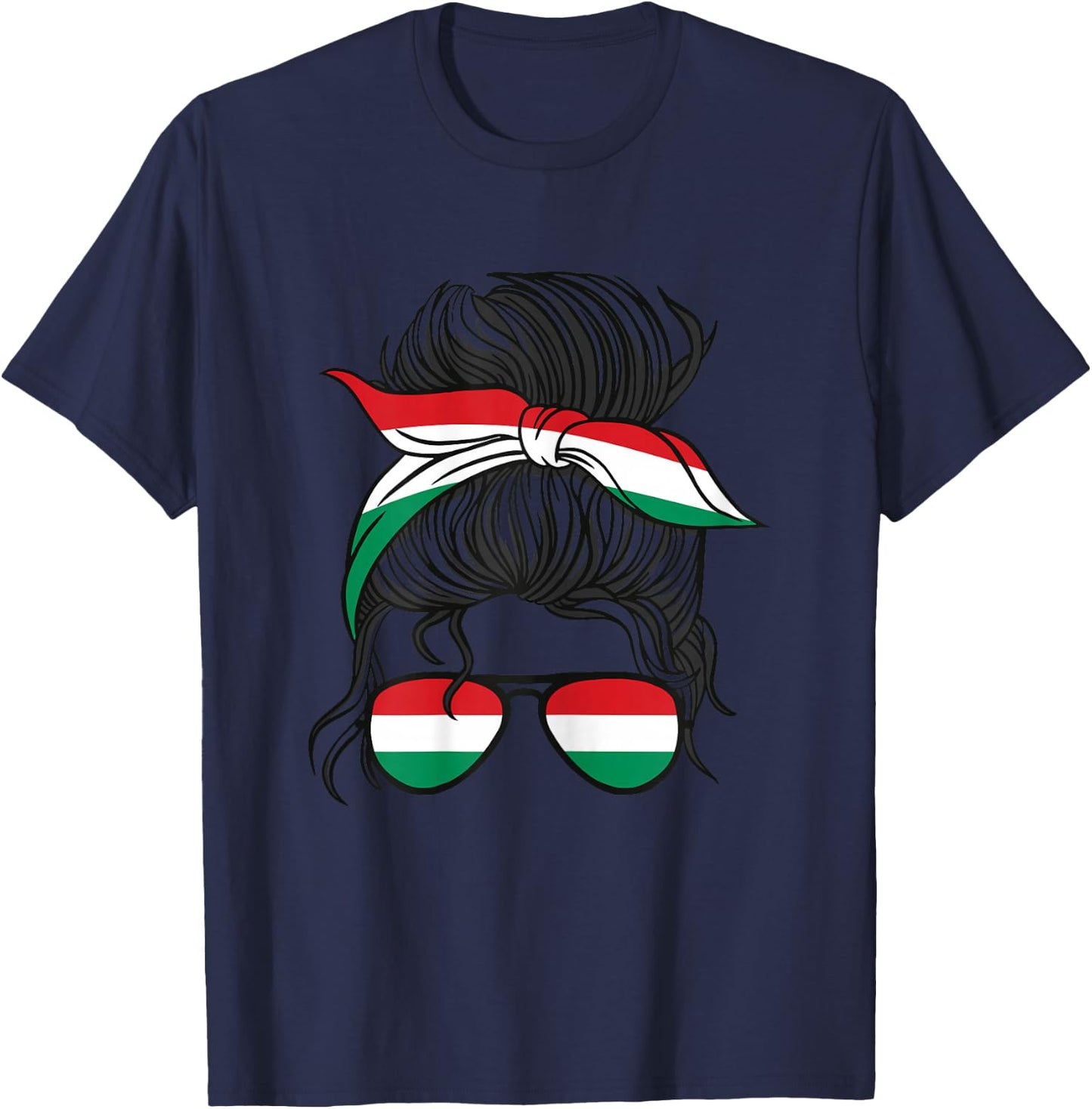 Magyarország Mädchen Ungarn Mädchen Magyar Frauen Ungarische Flagge T-Shirt - T-Shirt | Navy