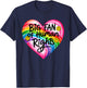 Big Fan of Human Rights Rainbow Heart Smile Face T-Shirt - T-Shirt | Navy