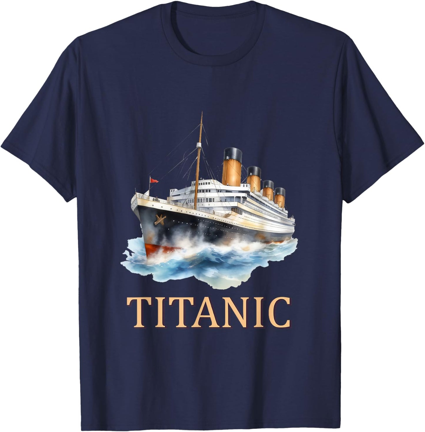 Titanic Vintage Design Titanic Expert Titanic Boys Girls , black, S T-Shirt - T-Shirt | Navy