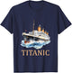 Titanic Vintage Design Titanic Expert Titanic Boys Girls , black, S T-Shirt - T-Shirt | Navy