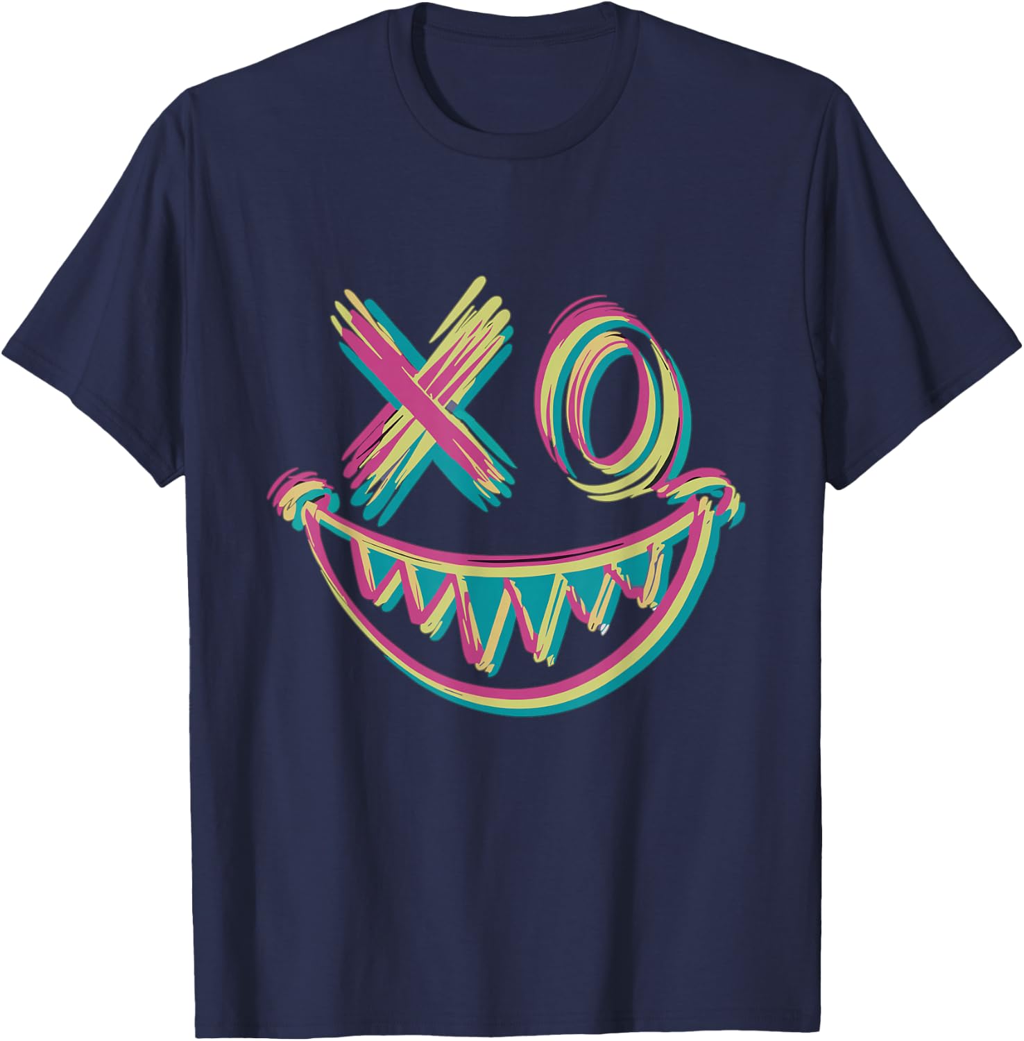 Electronic Music Rave Rainbow DJ EDM Tekk T-Shirt - T-Shirt | Navy