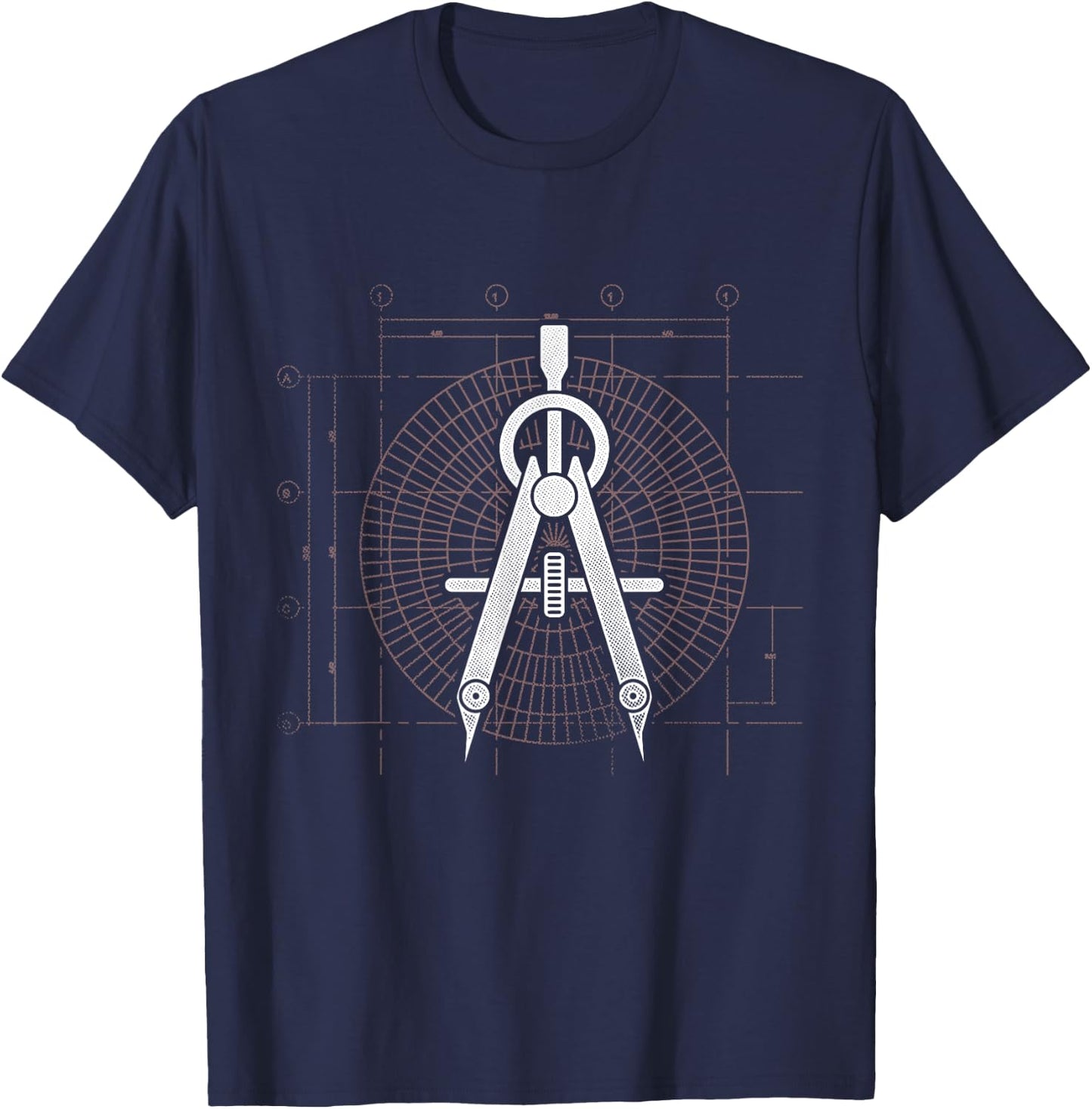 Retro Graphic Architect Architectural Student Draftsman T-Shirt - T-Shirt | Navy
