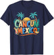 Cancun Mexico Sunset Palm Beach Cancun Mexico T-Shirt - T-Shirt | Navy