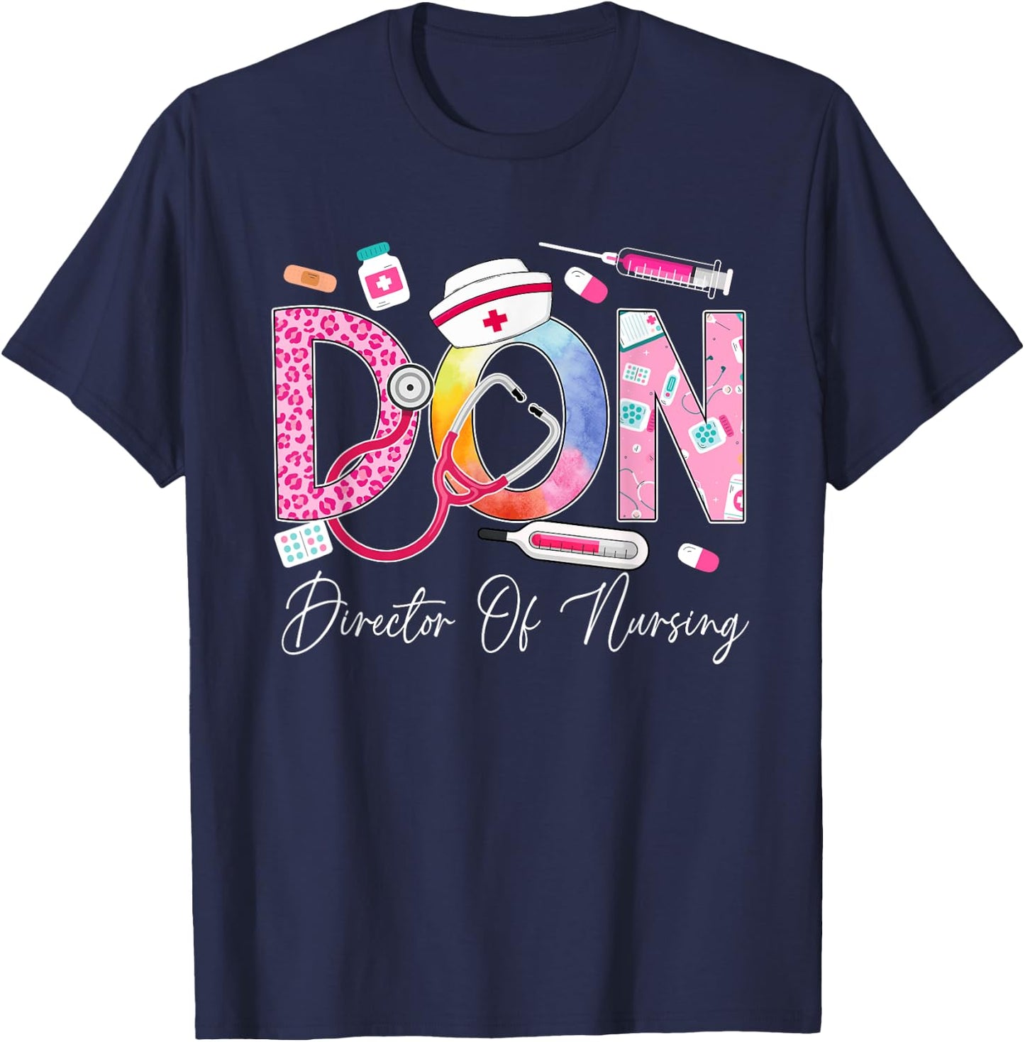 Director Of Nursing Cute Nurse Director Medical Love T-Shirt - T-Shirt | Navy