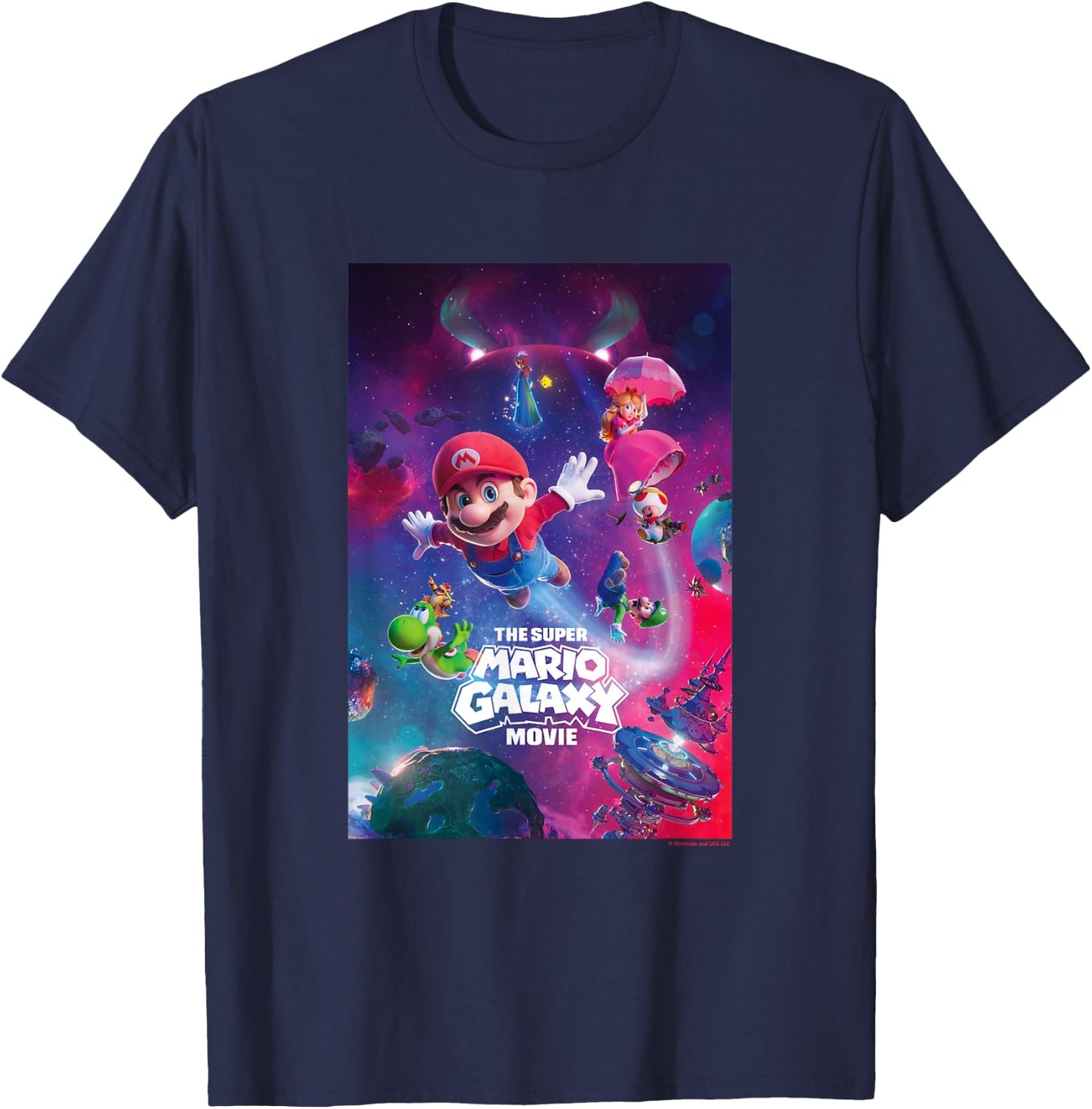 The Super Mario Galaxy Movie Epic Cosmic Adventure T-Shirt - T-Shirt | Navy