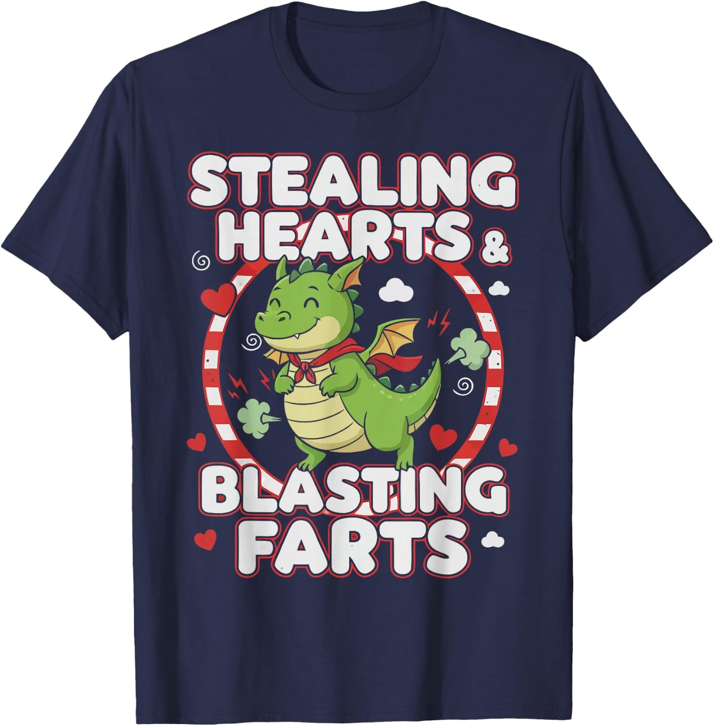 Stealing Hearts and Blasting Farts Cute Kids & Toddler T-Shirt - T-Shirt | Navy