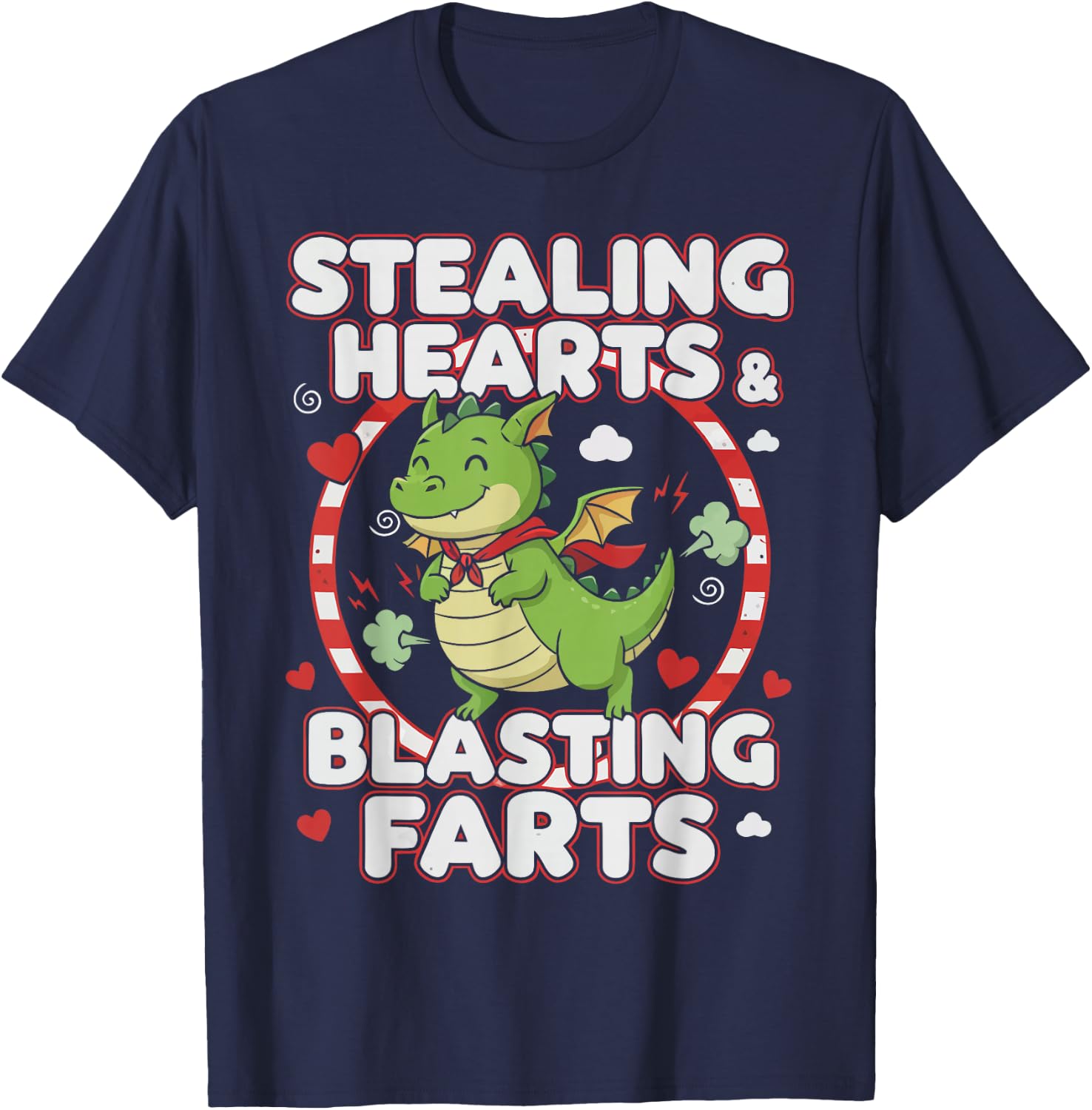 Stealing Hearts and Blasting Farts Cute Kids & Toddler T-Shirt - T-Shirt | Navy