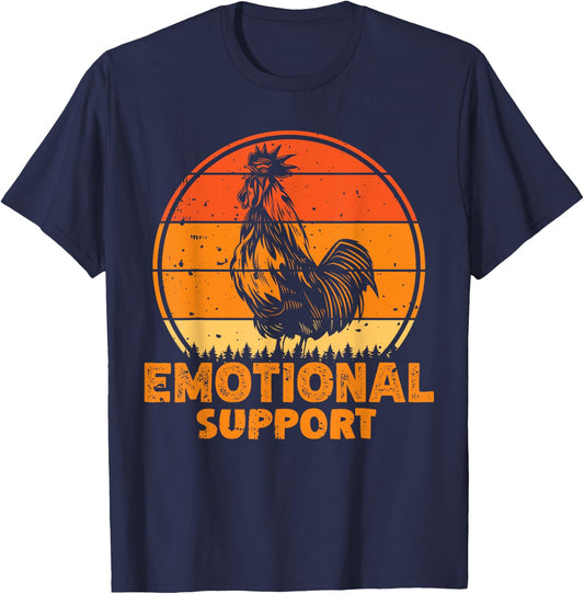 Chicken Emotional Support Cock T-Shirt - T-Shirt | Navy