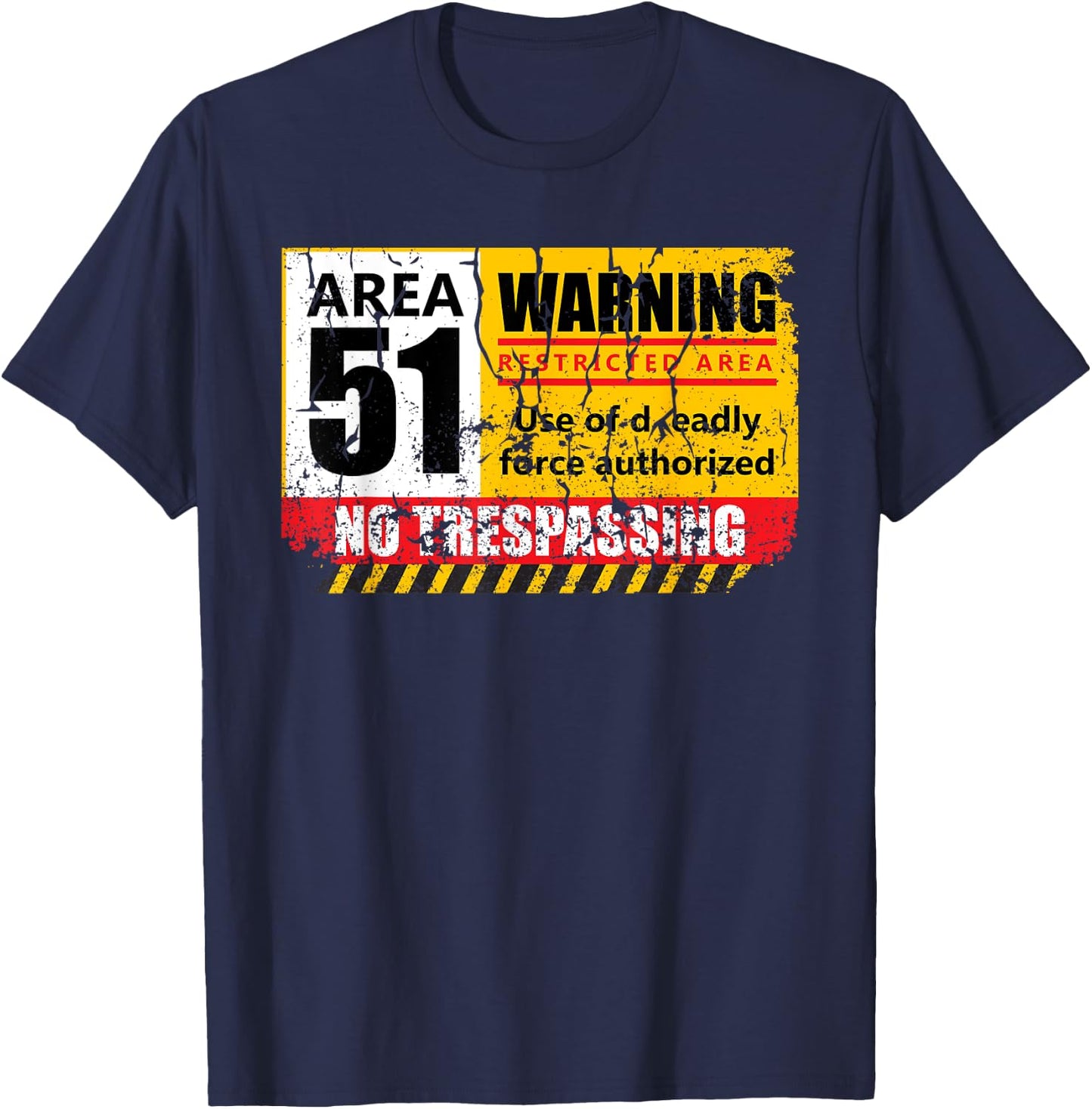 Area 51 No Trespassing UFO Shirt T-Shirt - T-Shirt | Navy