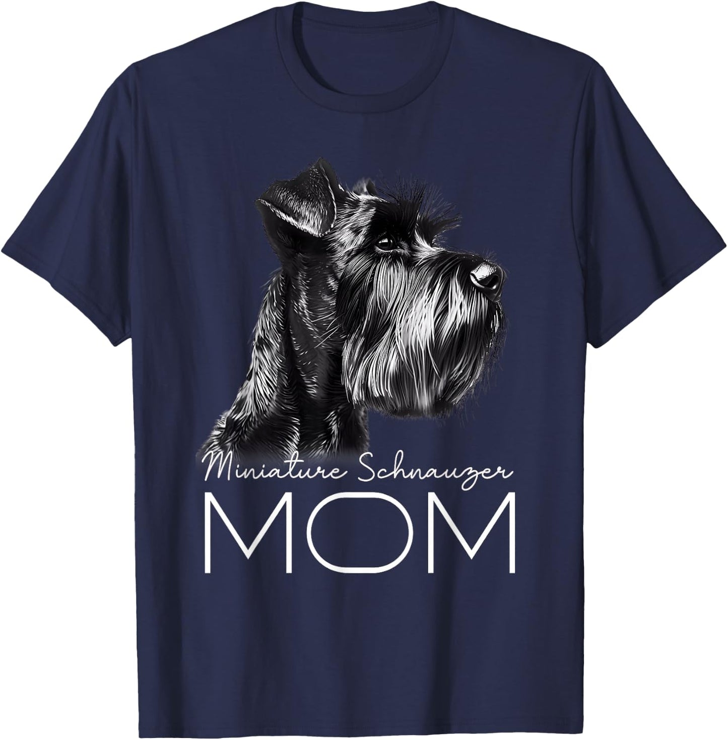 Miniature Schnauzer Mom T-Shirt - T-Shirt | Navy