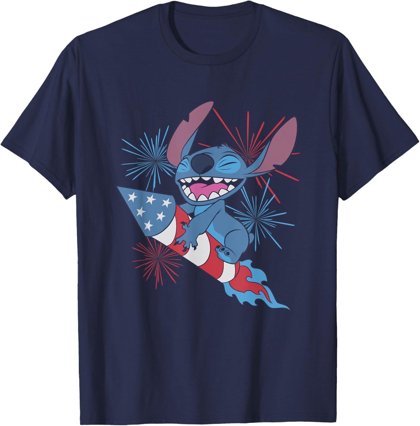 Disney Lilo & Stitch 4th Of July Rocket Stitch T-Shirt - T-Shirt | Navy