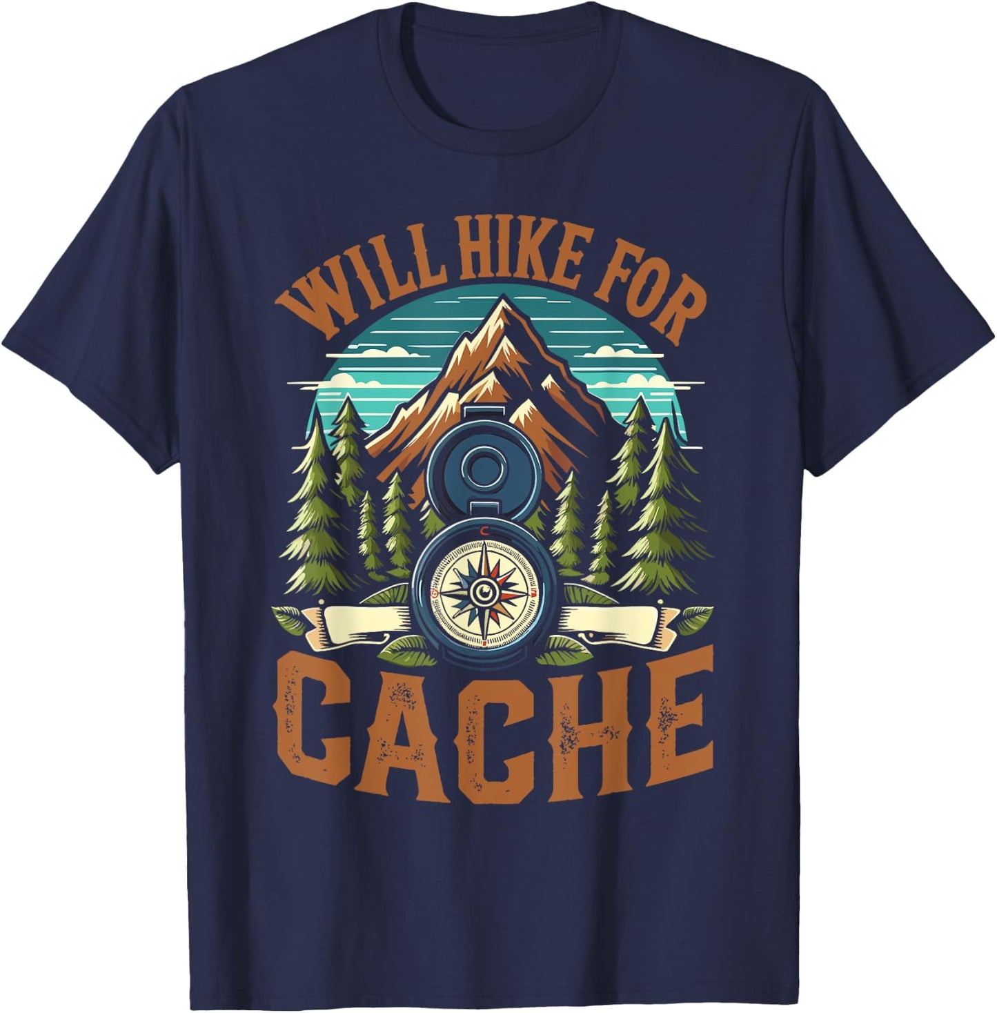 Geocache Enthusiasts Geocaching T-Shirt - T-Shirt | Navy