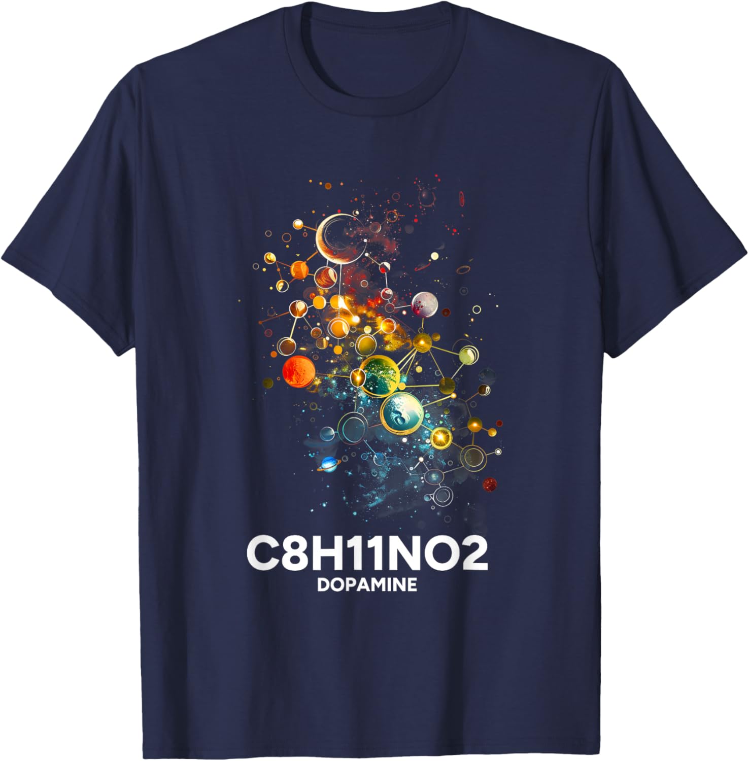 Dopamin Molekül Chemie Wissenschaft Chemie Liebe T-Shirt - T-Shirt | Navy