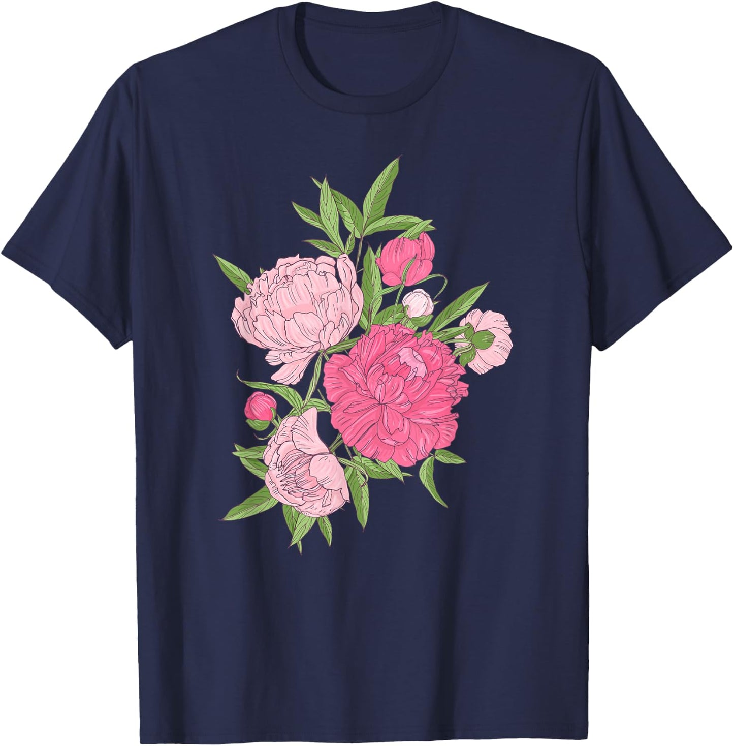 Peony Flower Peony Grower Peony Whisperer Peonies T-Shirt - T-Shirt | Navy