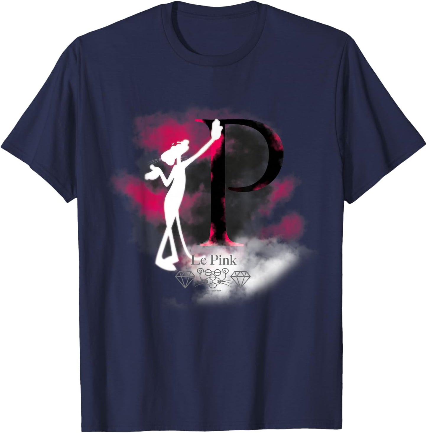 Pink Panther Le Pink Silhouette in Mist T-Shirt - T-Shirt | Navy