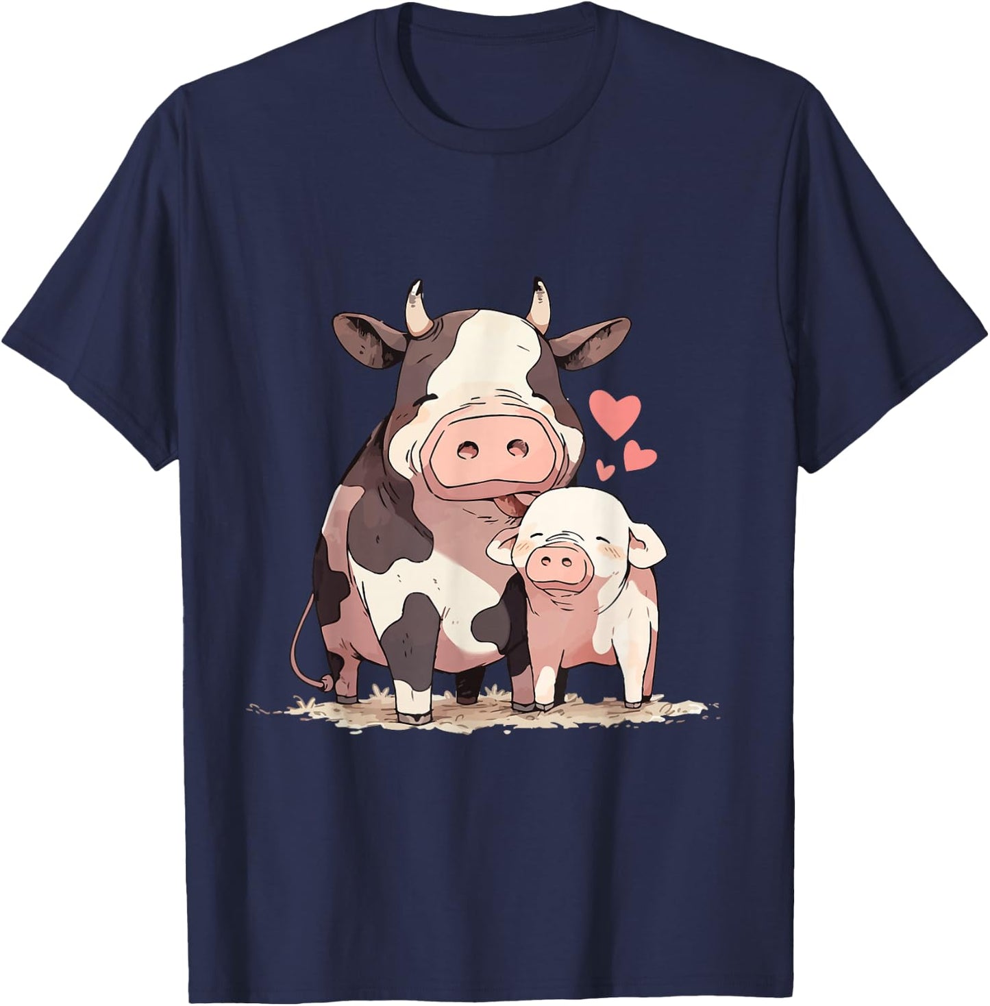 Cows, Pigs And Cow Stuff Cow And Pig Love T-Shirt - T-Shirt | Navy
