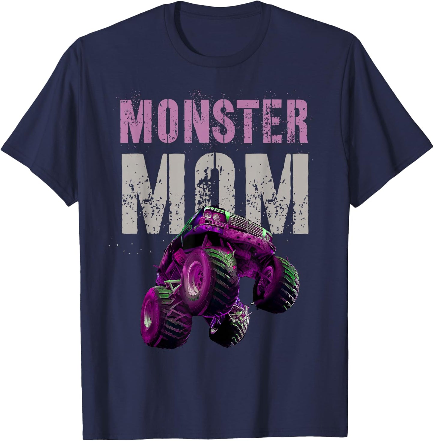 Matching MONSTER MOM Funny Family Boy Kids Dad Mama Birthday T-Shirt - T-Shirt | Navy