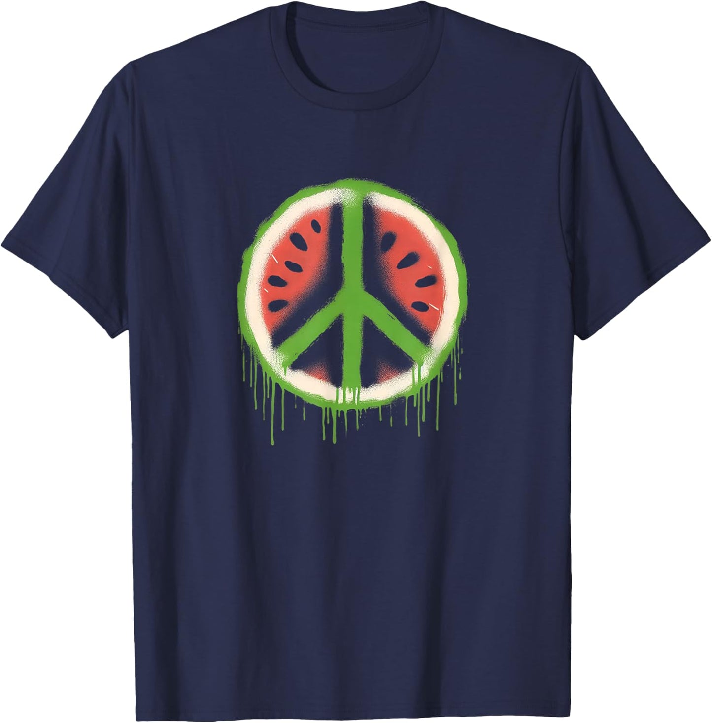 Palästina Wassermelone Palästina Frieden Wassermelone Palästina T-Shirt - T-Shirt | Navy