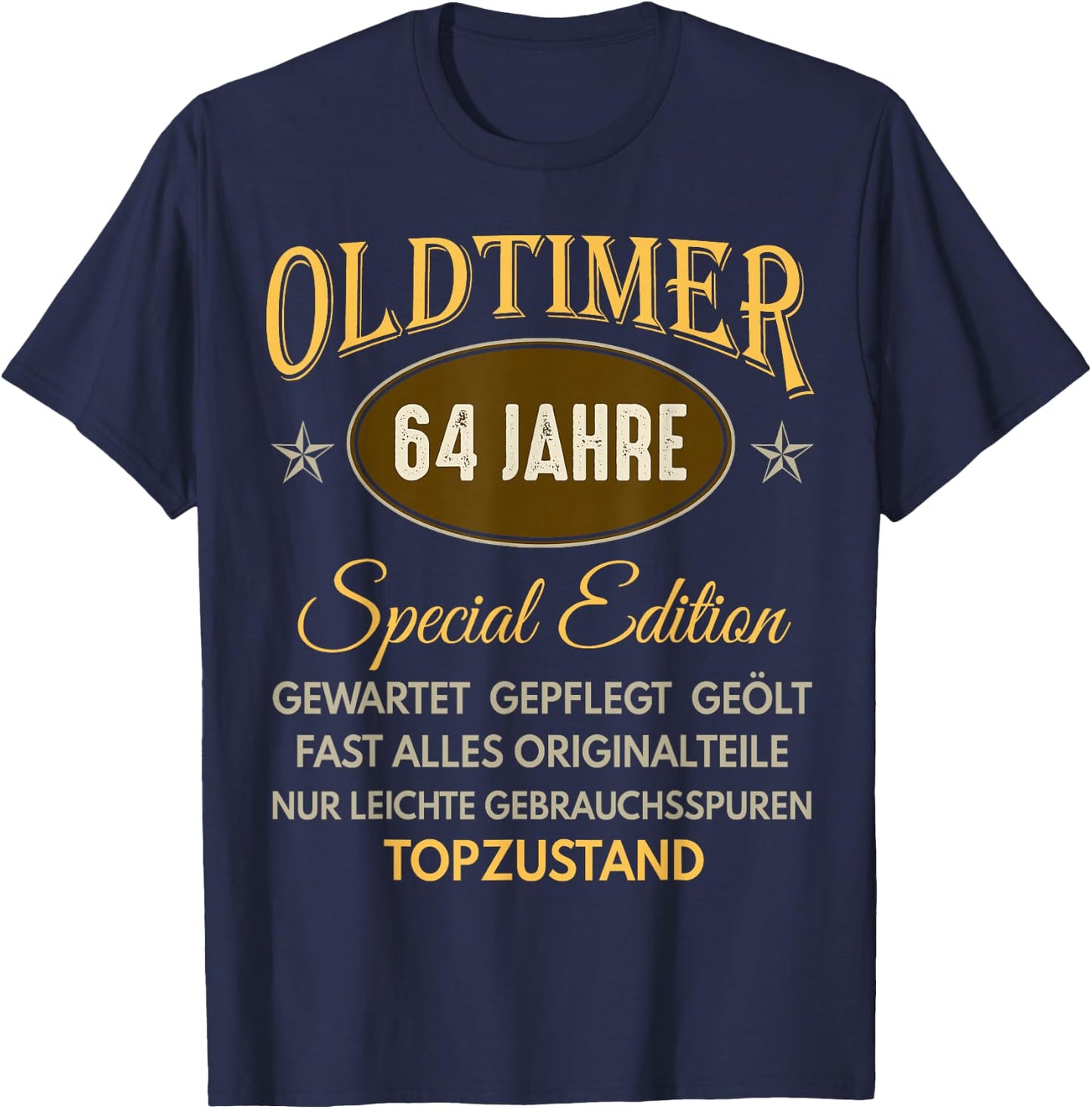 64th Birthday Ladies 64 Years 1958 Funny Gift , black, s T-Shirt - T-Shirt | Navy