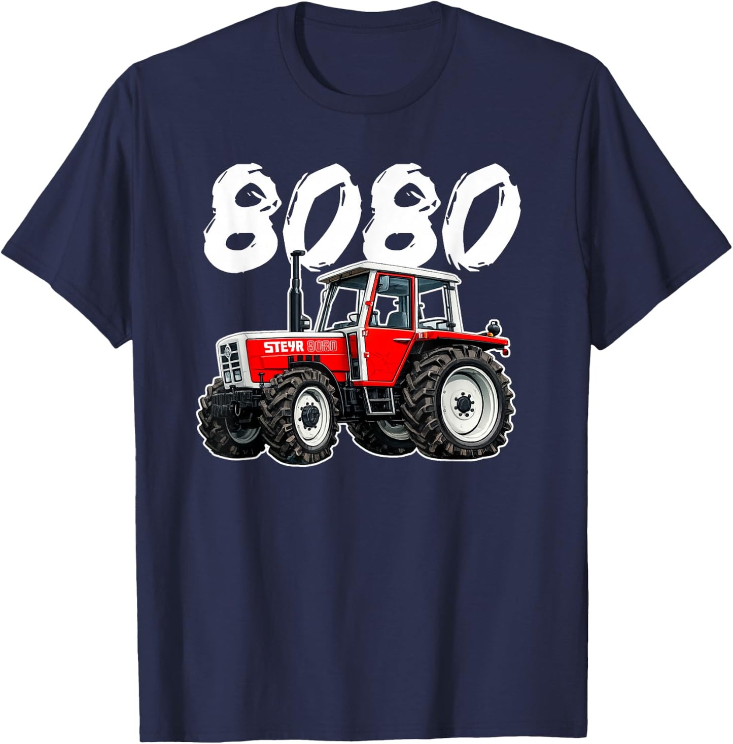 Steyr Austria Laster Landwirtschaft Trecker 8080 Traktor T-Shirt - T-Shirt | Navy