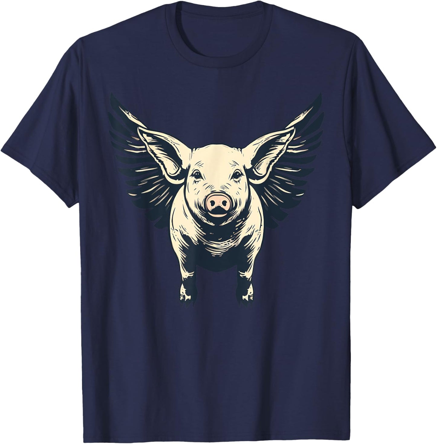 Flying Pig With Wings Fly Pig Lovers T-Shirt - T-Shirt | Navy