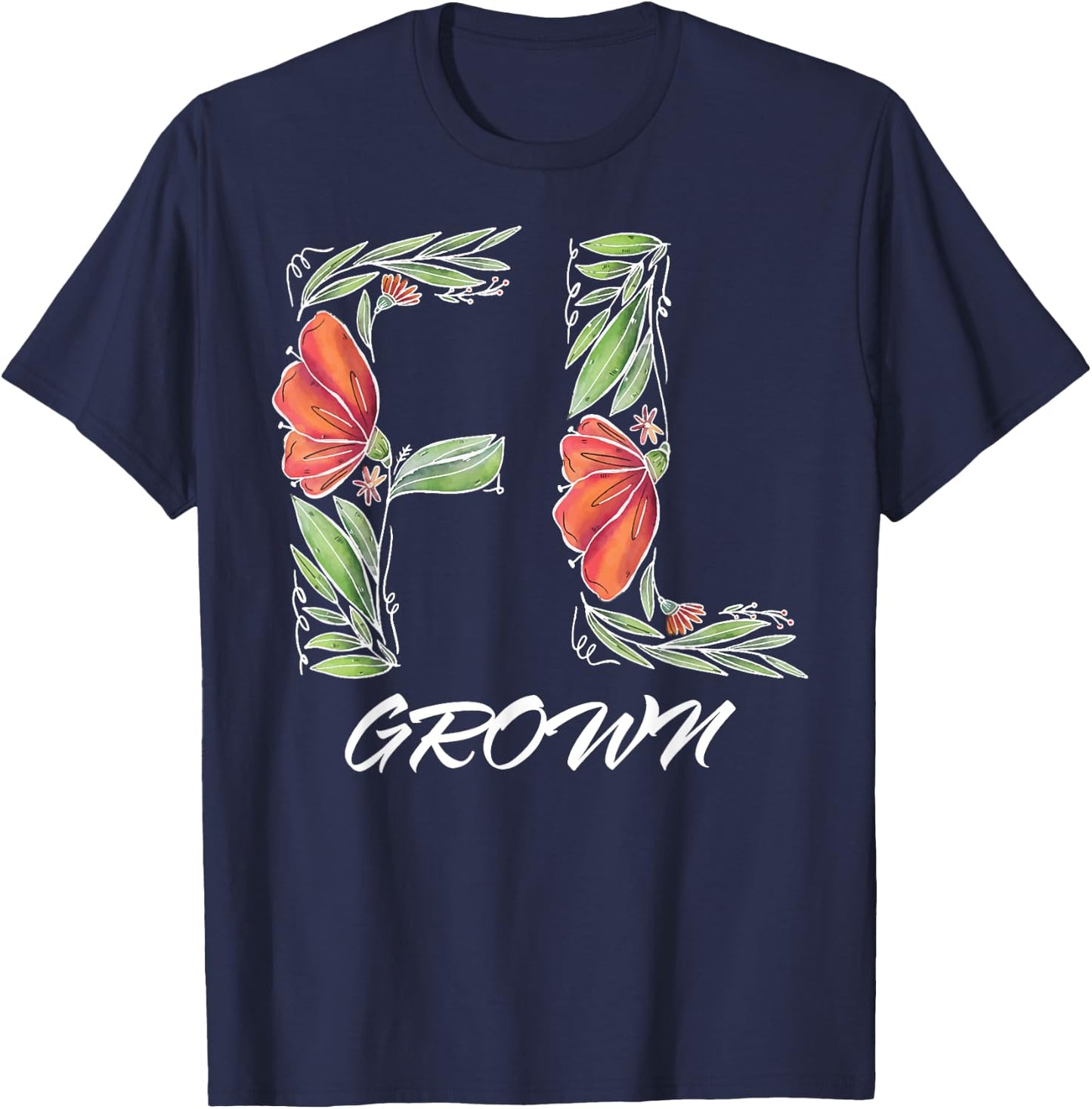Florida Flo Grown Shirt Miami Orlando Tampa Destin Flag T-Shirt - T-Shirt | Navy