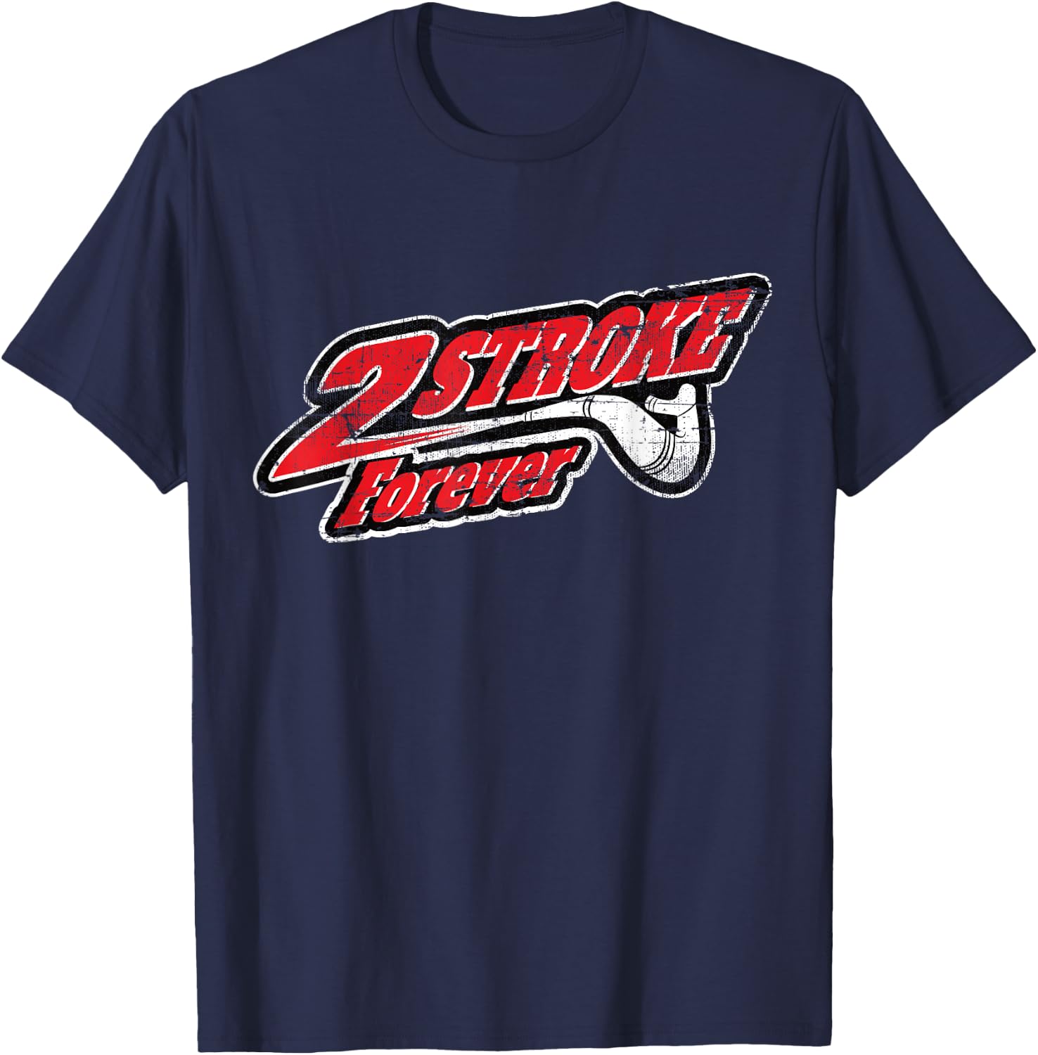 2-Takt Forever für alle Motocross- und Enduro-Fahrer T-Shirt - T-Shirt | Navy