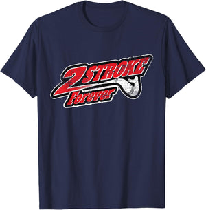 2-Takt Forever für alle Motocross- und Enduro-Fahrer T-Shirt - T-Shirt | Navy