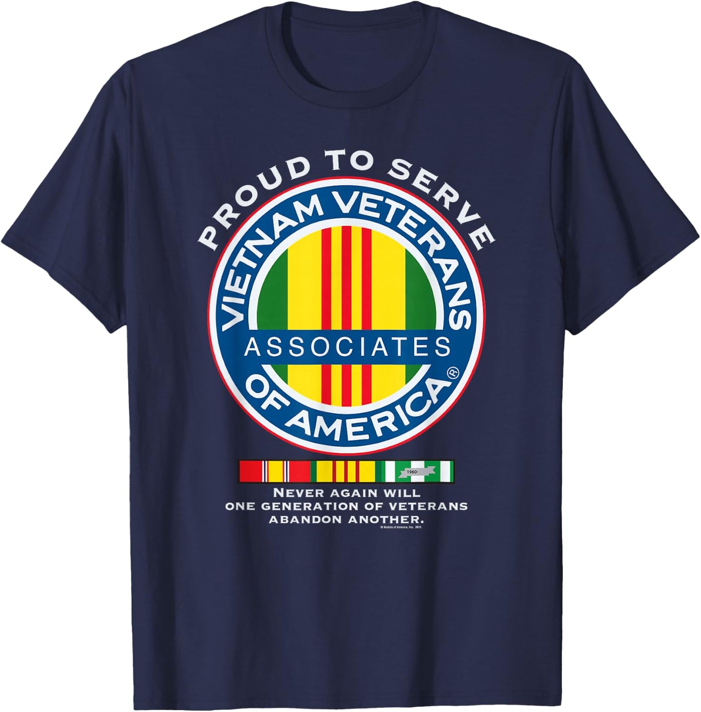 Proud to Serve Vietnam Veterans Associates of America T-Shirt - T-Shirt | Navy