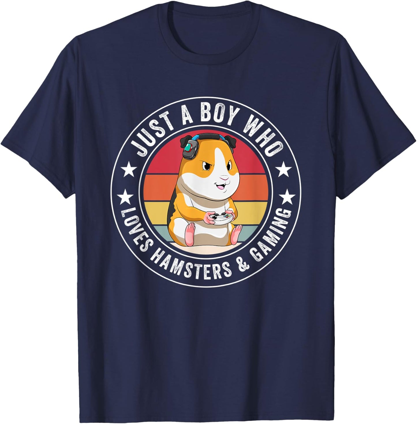 Hamster Gamer Kawaii Gaming Anime Apparel for Boys Girls T-Shirt - T-Shirt | Navy